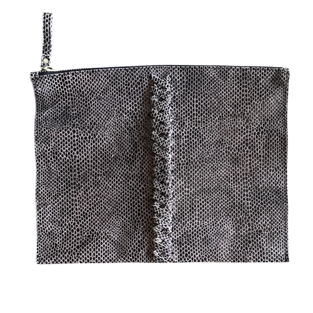 Raj Leather Clutch Brown